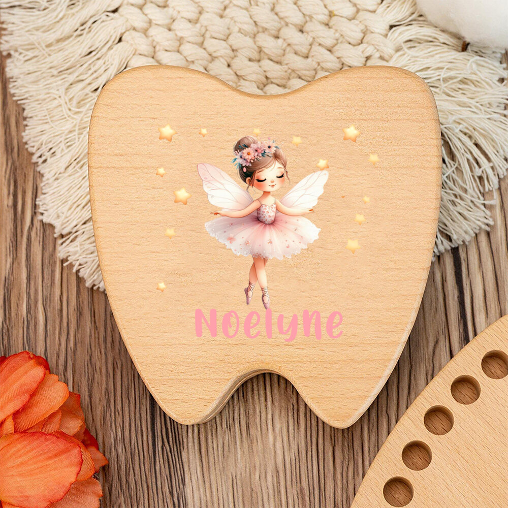 Personalized Tooth Fairy Woode - Baby Keepsake Box recension och pris