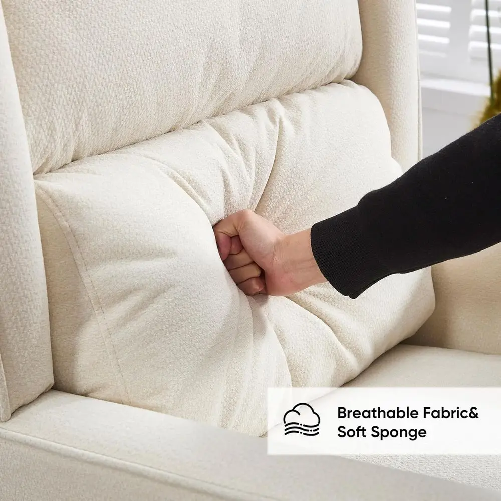 High-Back Solid Wood Rocking C - Rocking Chair Nursery recension och pris