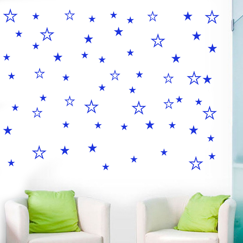 Mixed Size Hollow Solid Stars  - Baby Nursery Stickers recension och pris