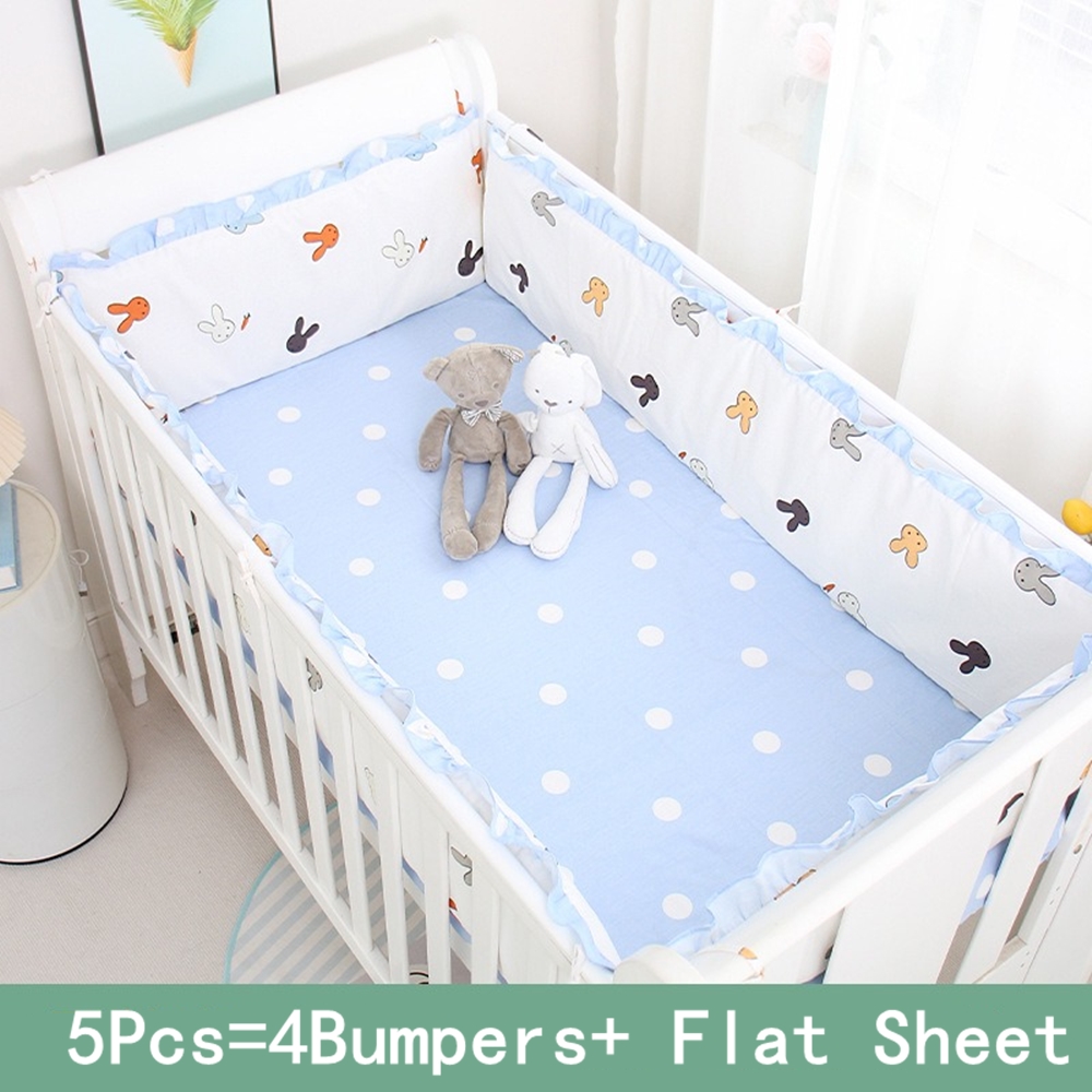 5Pcs Crib Bedding Set Girl Bab - Baby Nursery Decor Girl recension och pris