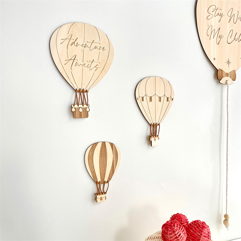 INS Nordic Wooden Hot Air Ball - Baby Nursery Decor Girl recension och pris