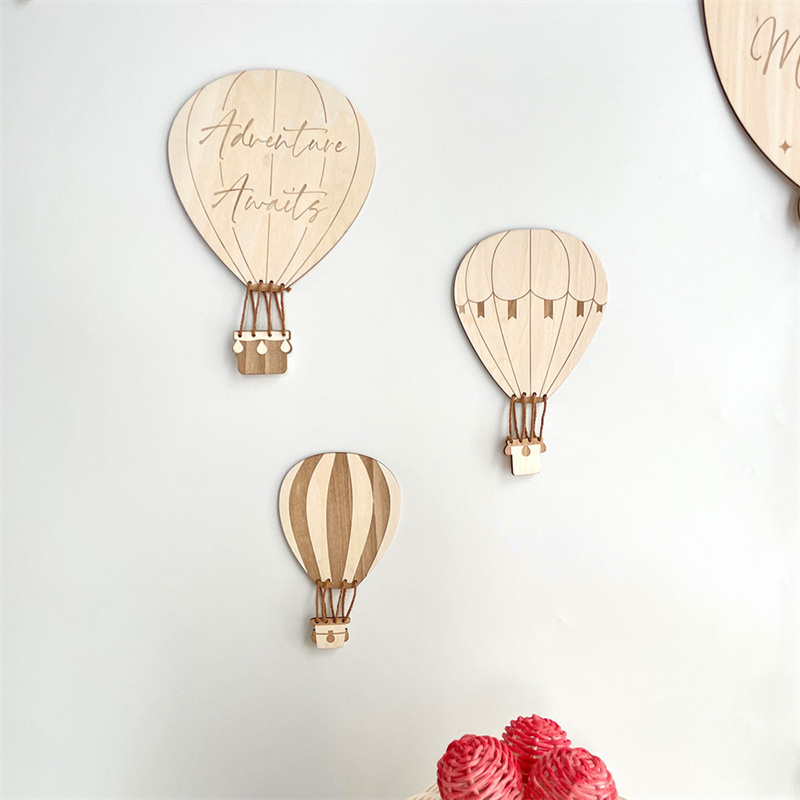 INS Nordic Wooden Hot Air Ball - Baby Nursery Decor Girl recension och pris