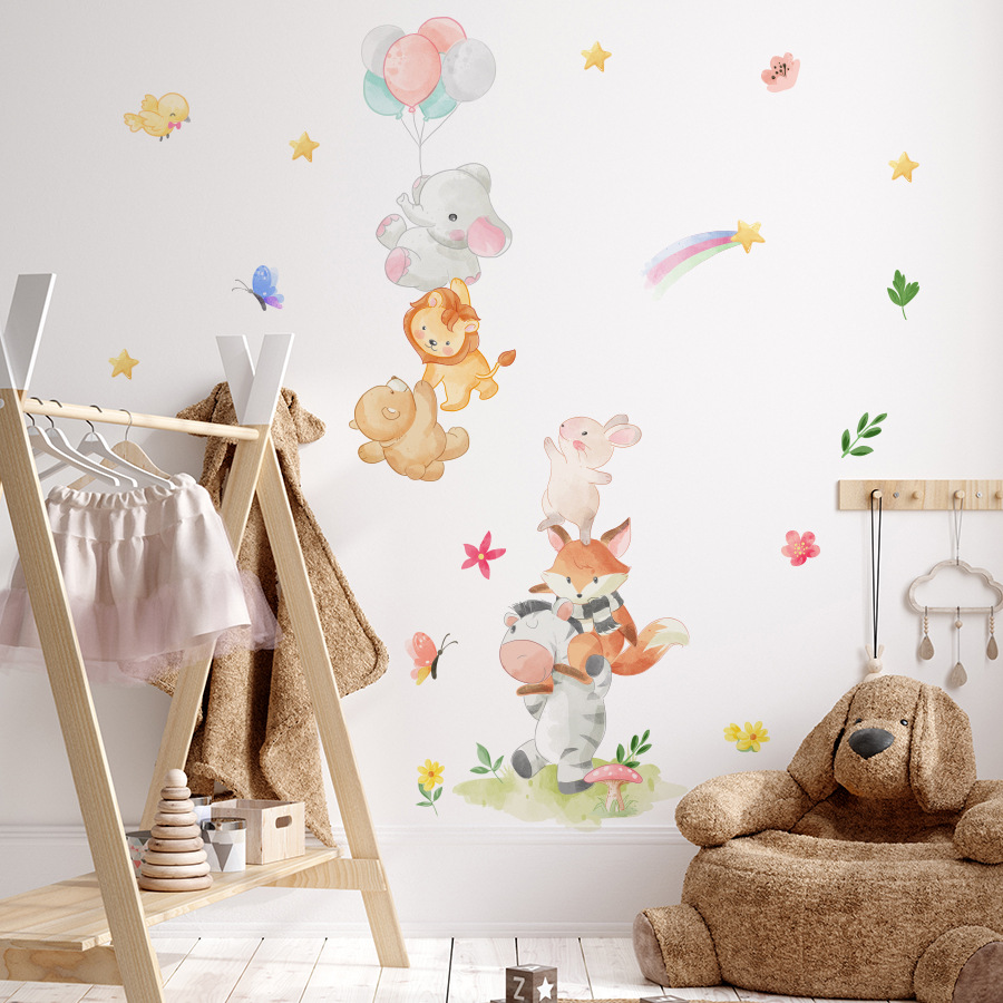 Cute Forest Animals Wall Stick - Baby Nursery Vinyl Wall Stickers recension och pris