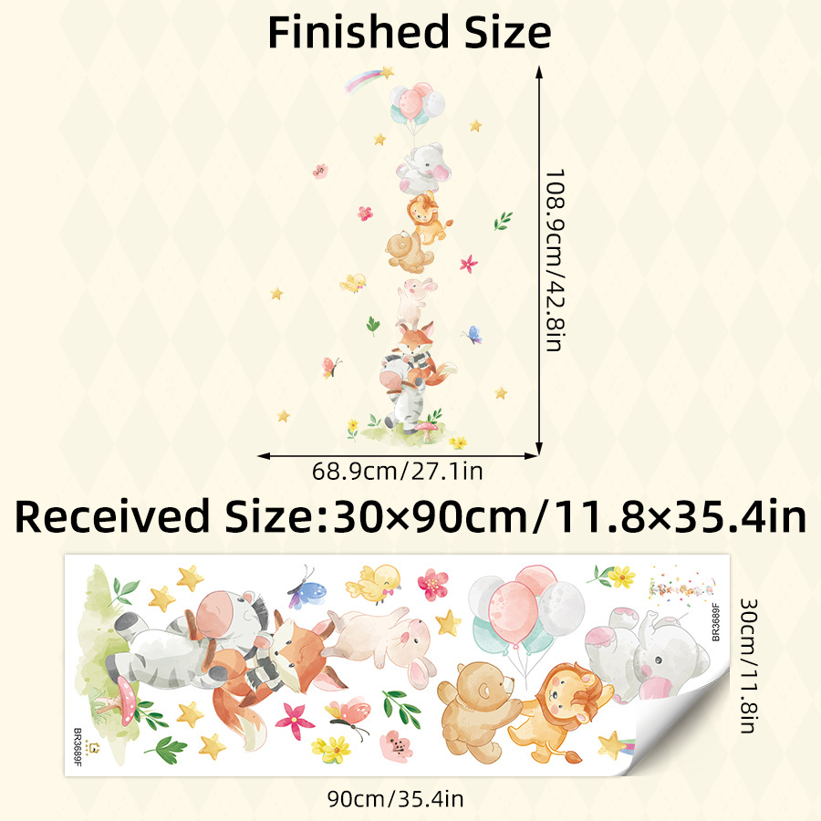 Cute Forest Animals Wall Stick - Baby Nursery Vinyl Wall Stickers recension och pris