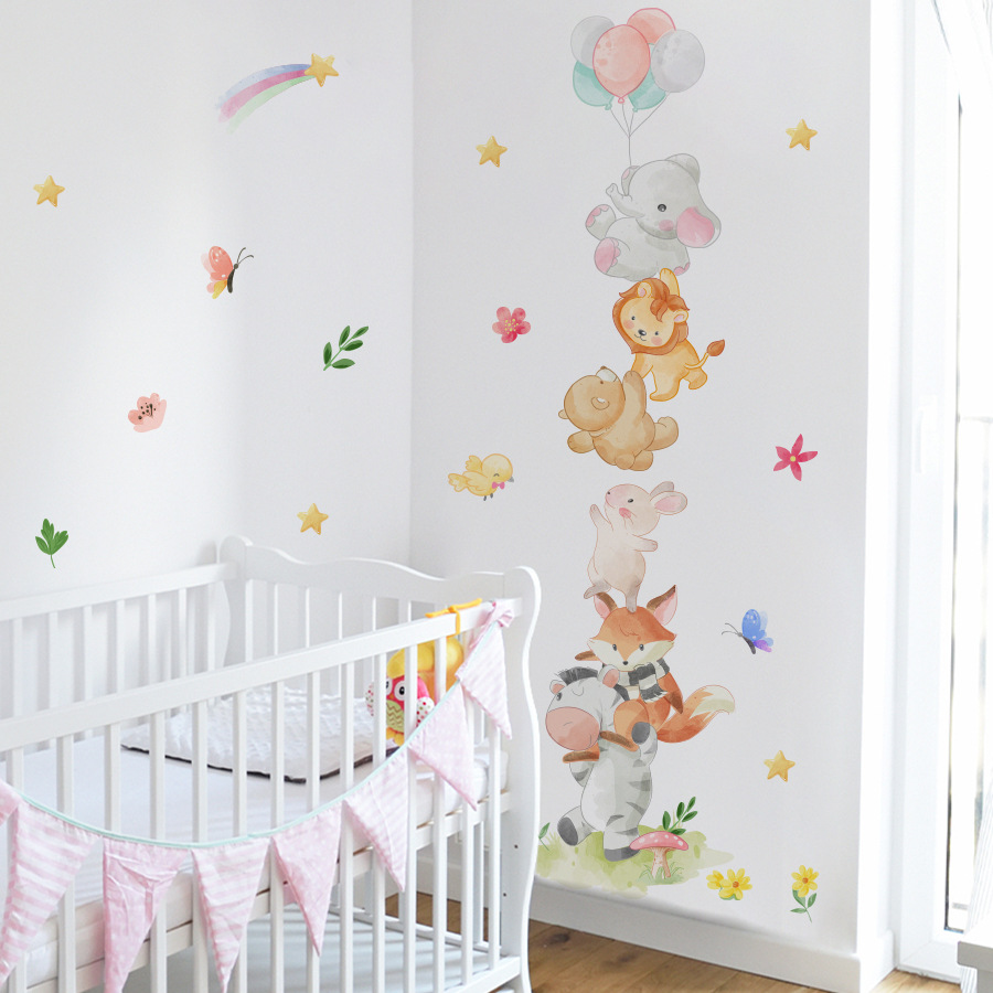 Cute Forest Animals Wall Stick - Baby Nursery Vinyl Wall Stickers recension och pris