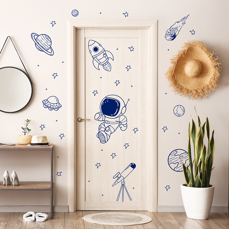 Cartoon Universe Astronaut Pla - Baby Nursery Stickers recension och pris