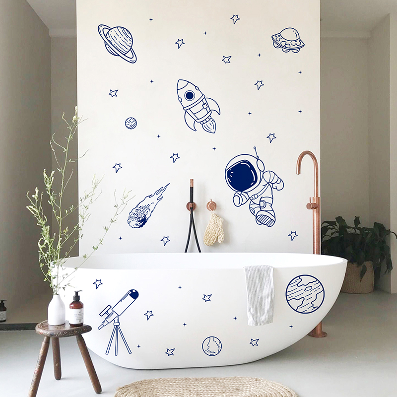 Cartoon Universe Astronaut Pla - Baby Nursery Stickers recension och pris