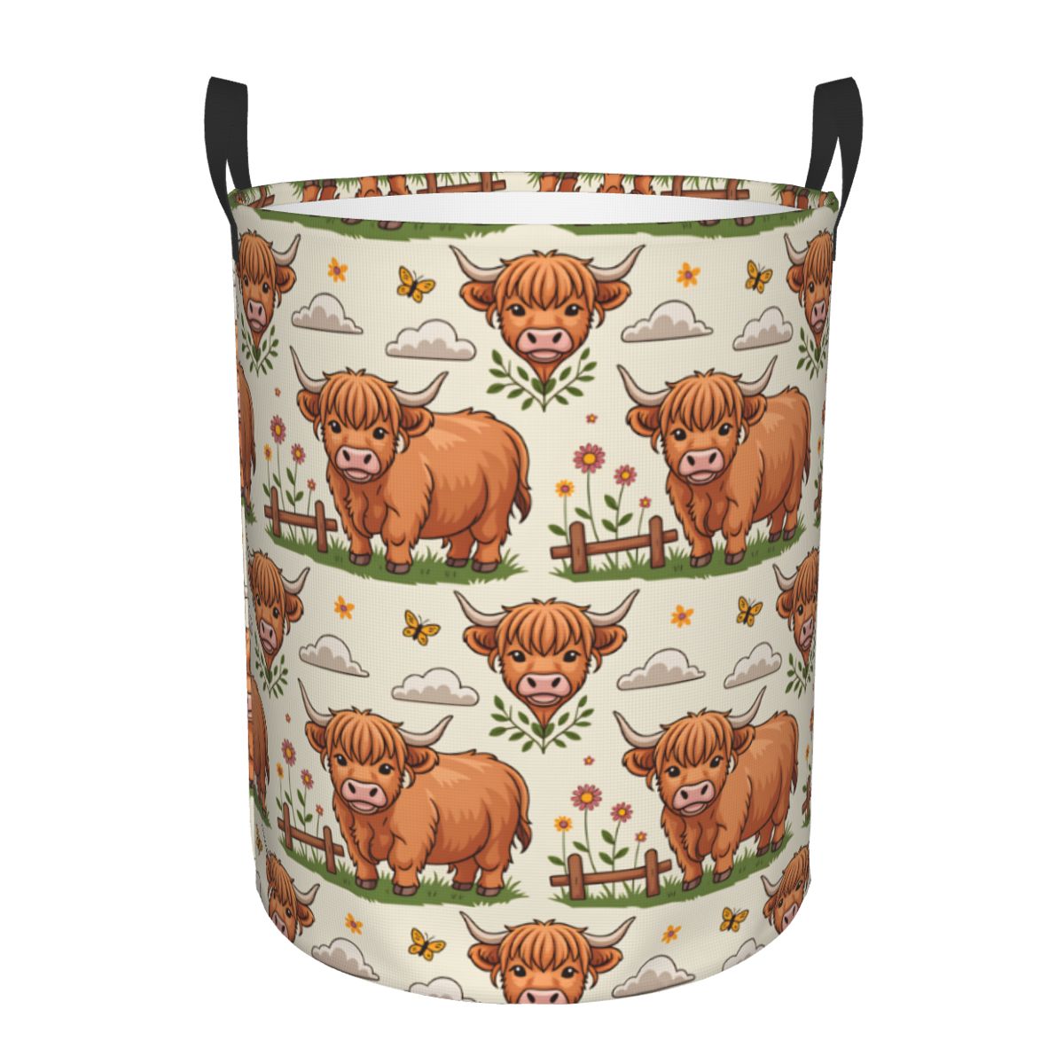 Cartoon Highland Cows Laundry  - Baby Nursery Hamper recension och pris