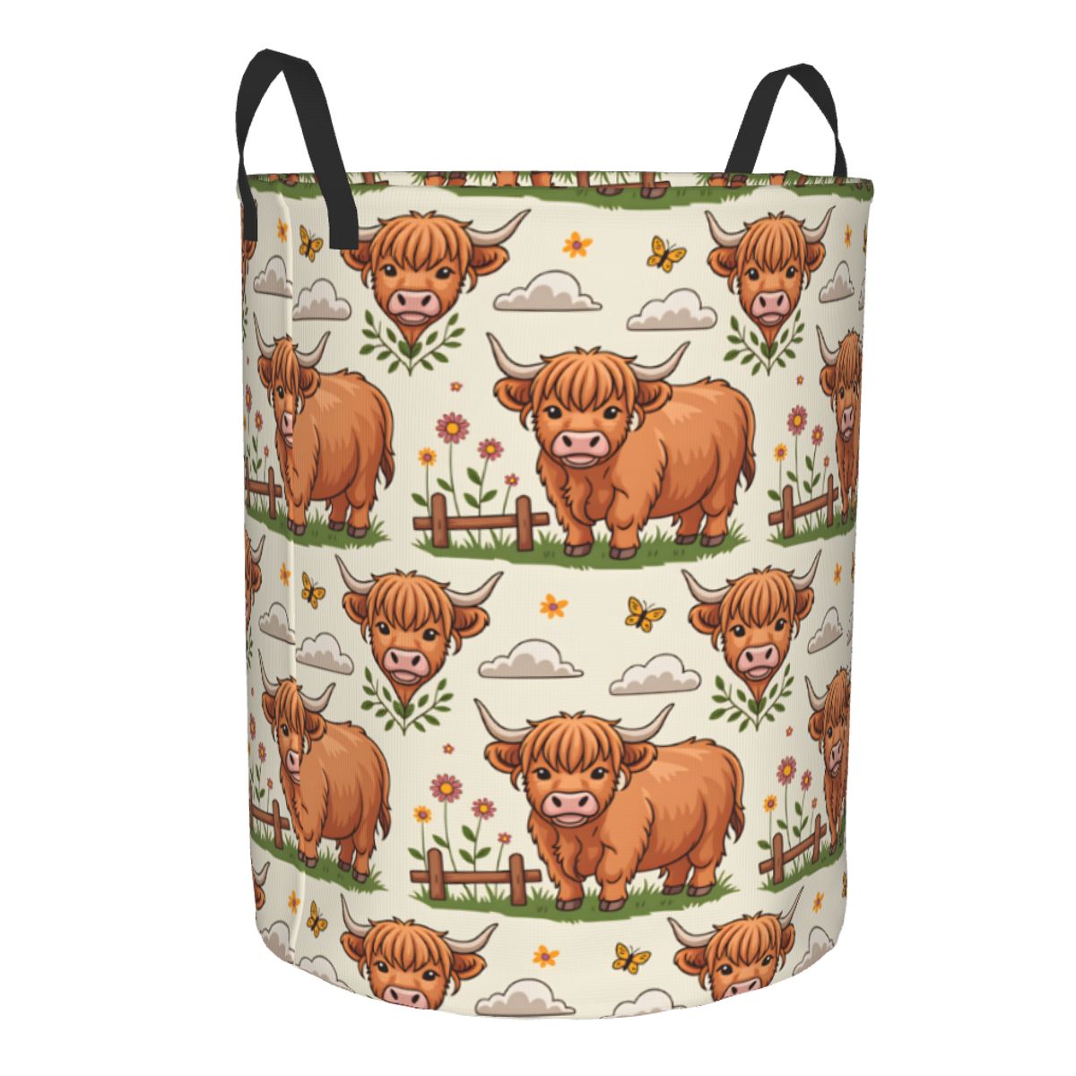 Cartoon Highland Cows Laundry  - Baby Nursery Hamper recension och pris