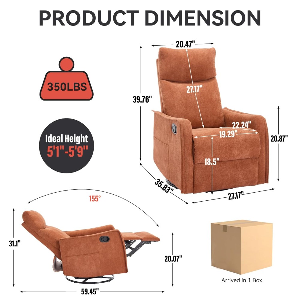 360 Swivel Rocking Recliner Ch - Rocking Chair Nursery recension och pris
