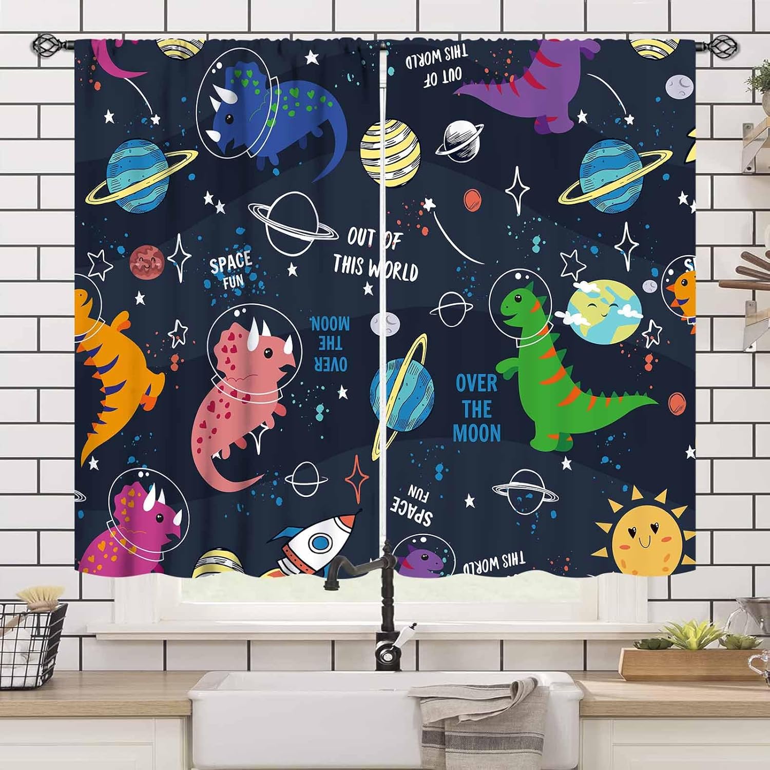 Dinosaur Curtains for Kids Roo - Baby Nursery Animal Theme recension och pris