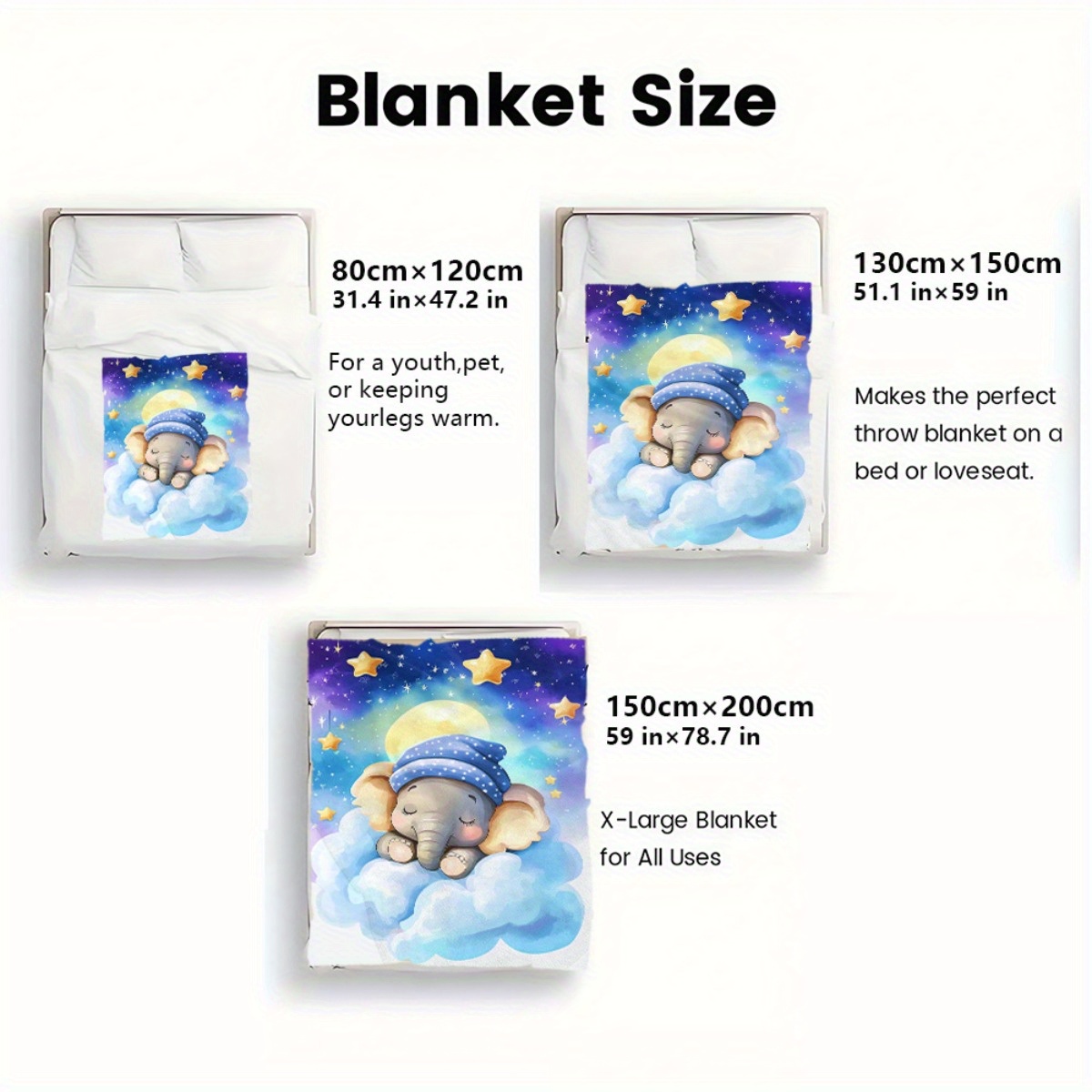 Sleeping Baby Elephant Cloud S - Baby Nursery Animal Theme recension och pris