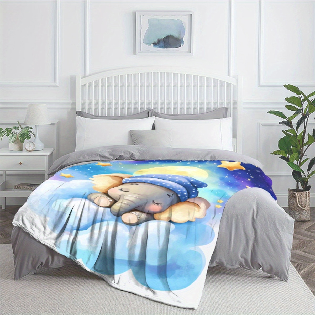 Sleeping Baby Elephant Cloud S - Baby Nursery Animal Theme recension och pris
