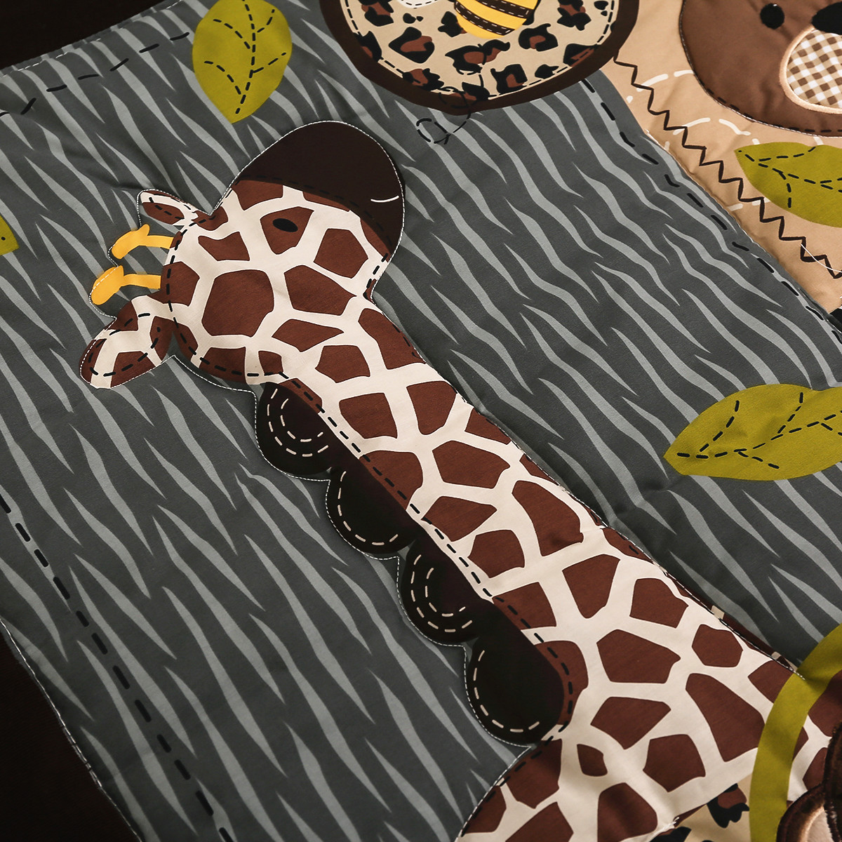 3Pcs Embroidered Newborn Baby  - Baby Nursery Animal Theme recension och pris